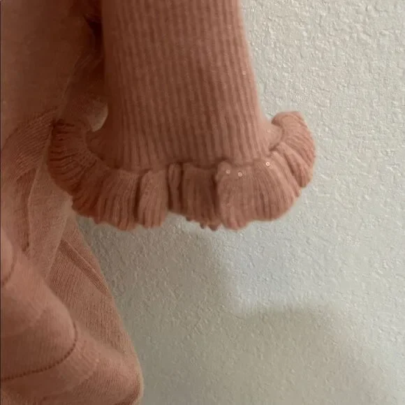 Paige Triste Metallic Ruffle Trim Top in Peach Metallic, Size XL, NWT - Picture 10 of 13